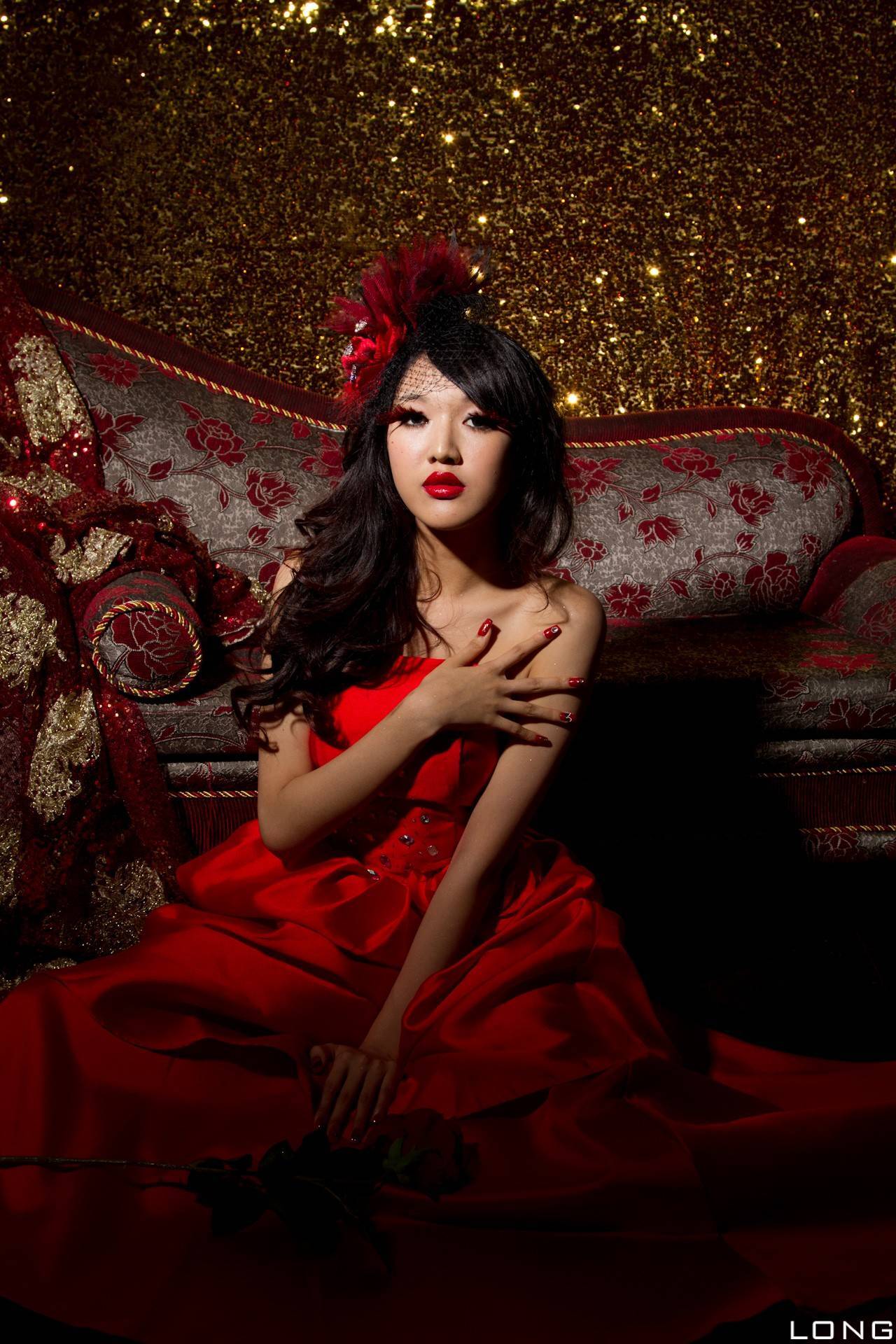 Jill weitingpeng's wedding dress red beauty photo set